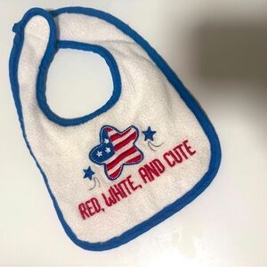Patriotic Baby Bib - Red, White, and Blue